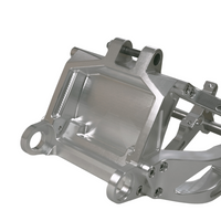 Rear mounting section of Billet V1 Swingarm (Softail 2018+) showing robust construction and clean CNC finish.