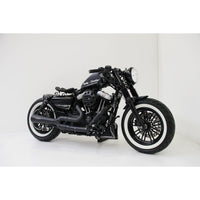 Cult-Werk 7" headlight, black with clear glass Sportster