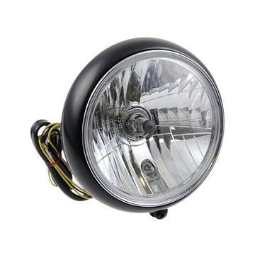 Cult-Werk 7" headlight, black with clear glass Sportster