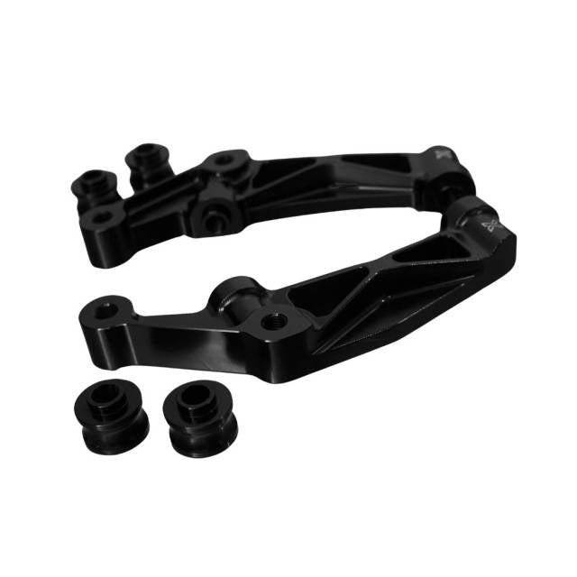 Raceworks 100mm Front Axial to Radial Caliper Mounts/Pair Black