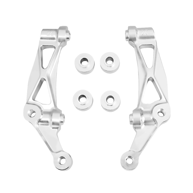 Raceworks 108mm Front Axial to Radial Caliper Mounts/Pair Raw