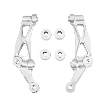 Raceworks 108mm Front Axial to Radial Caliper Mounts/Pair Raw
