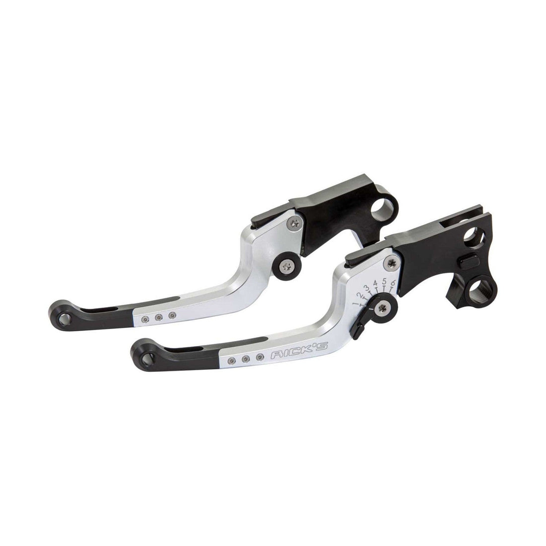 Rick's Adjustable Levers Set "Good Guys" Silver - Touring 24-up