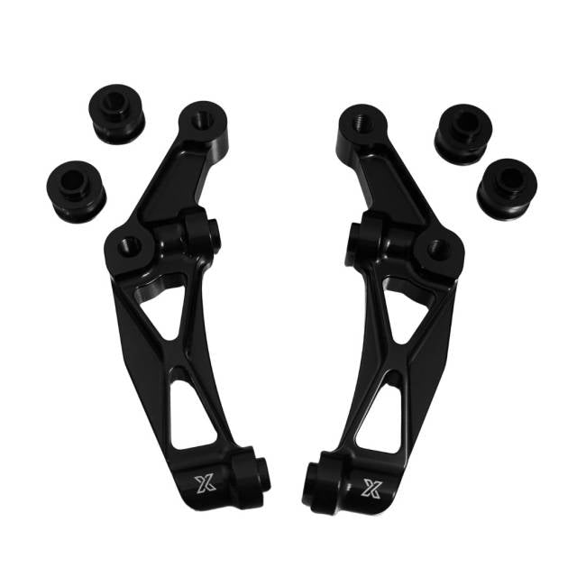 Raceworks 108mm Front Axial to Radial Caliper Mounts/Pair Black
