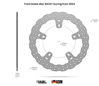 Rick's Front 14"/355mm Wave Brake Rotor - Touring 24-up