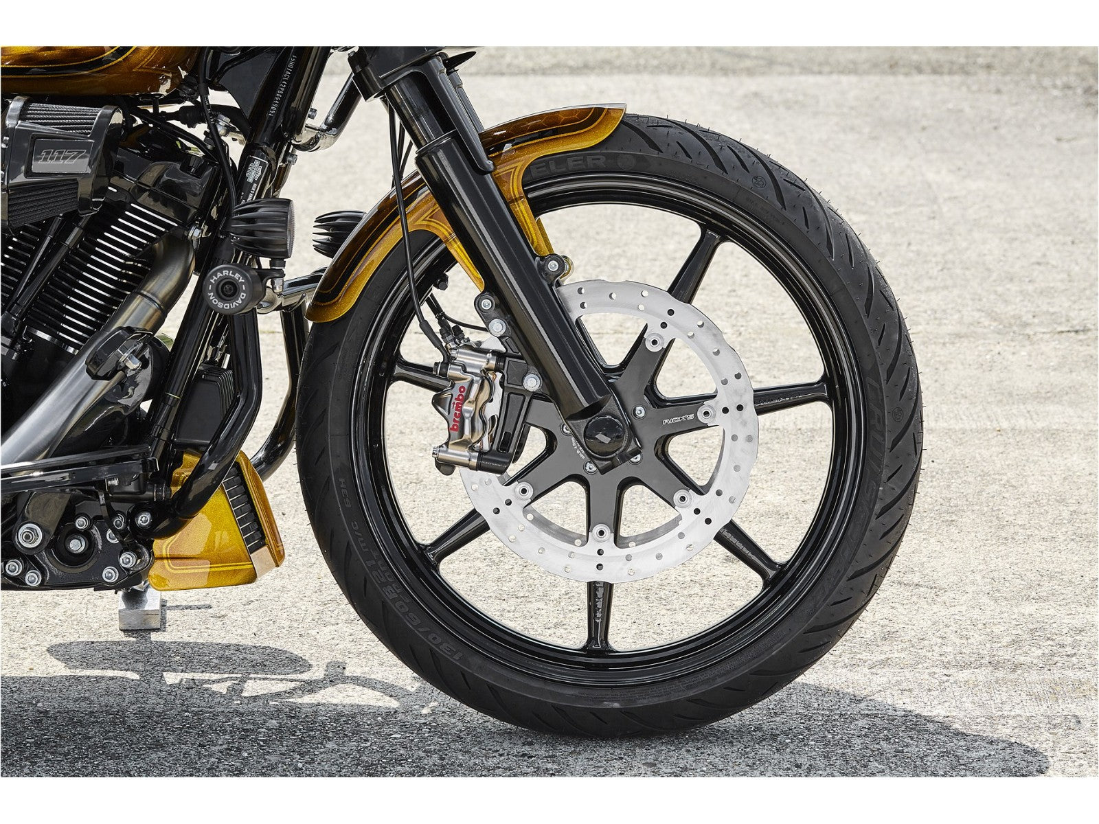 Rick's Clubstyle Front Brake Radial Caliper Adapters Set 300mm/292mm - 07-up