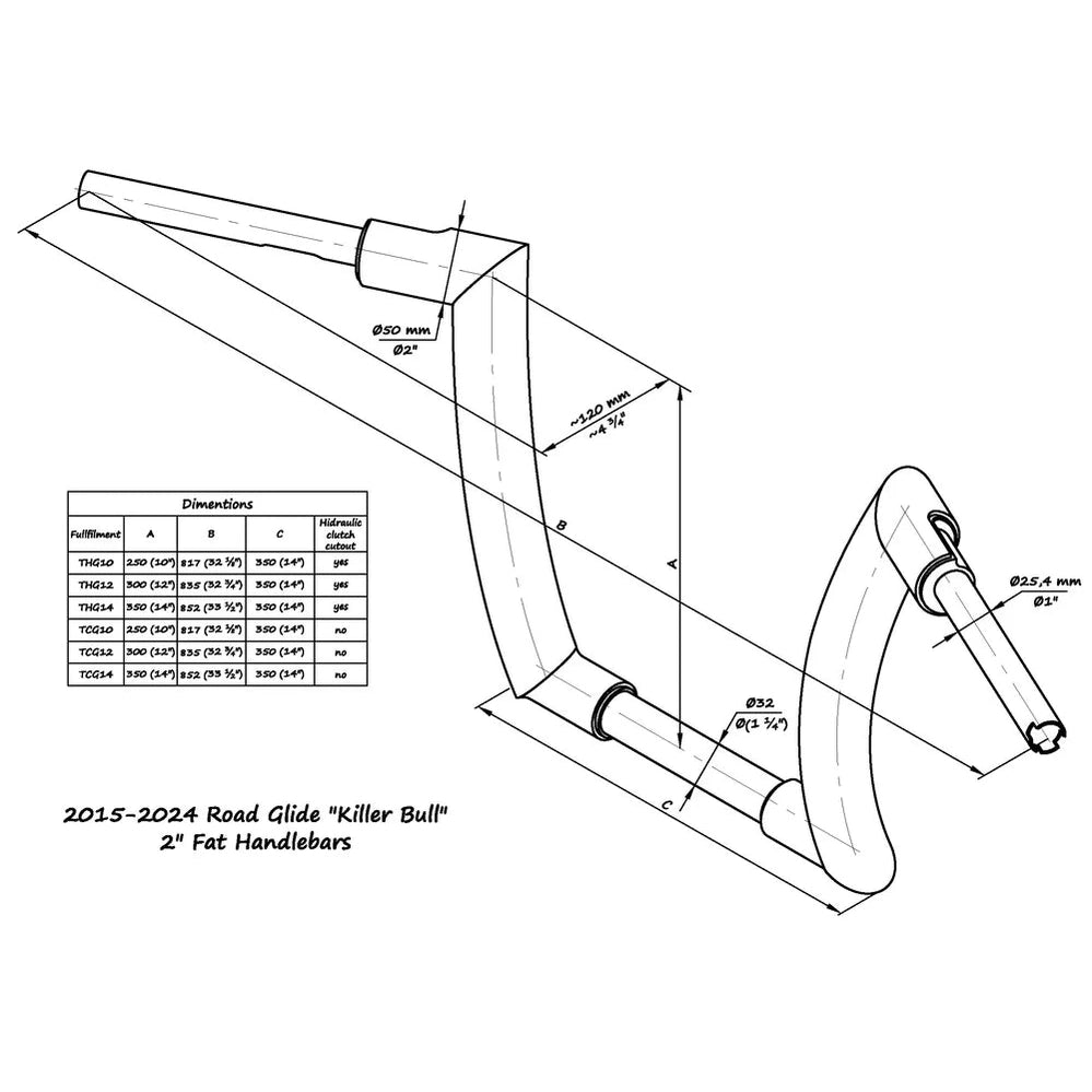 Killer Custom Fat Handlebar (Road Glide 2015-2024)