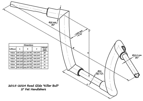 Killer Custom Fat Handlebar (Road Glide 2015-2024)