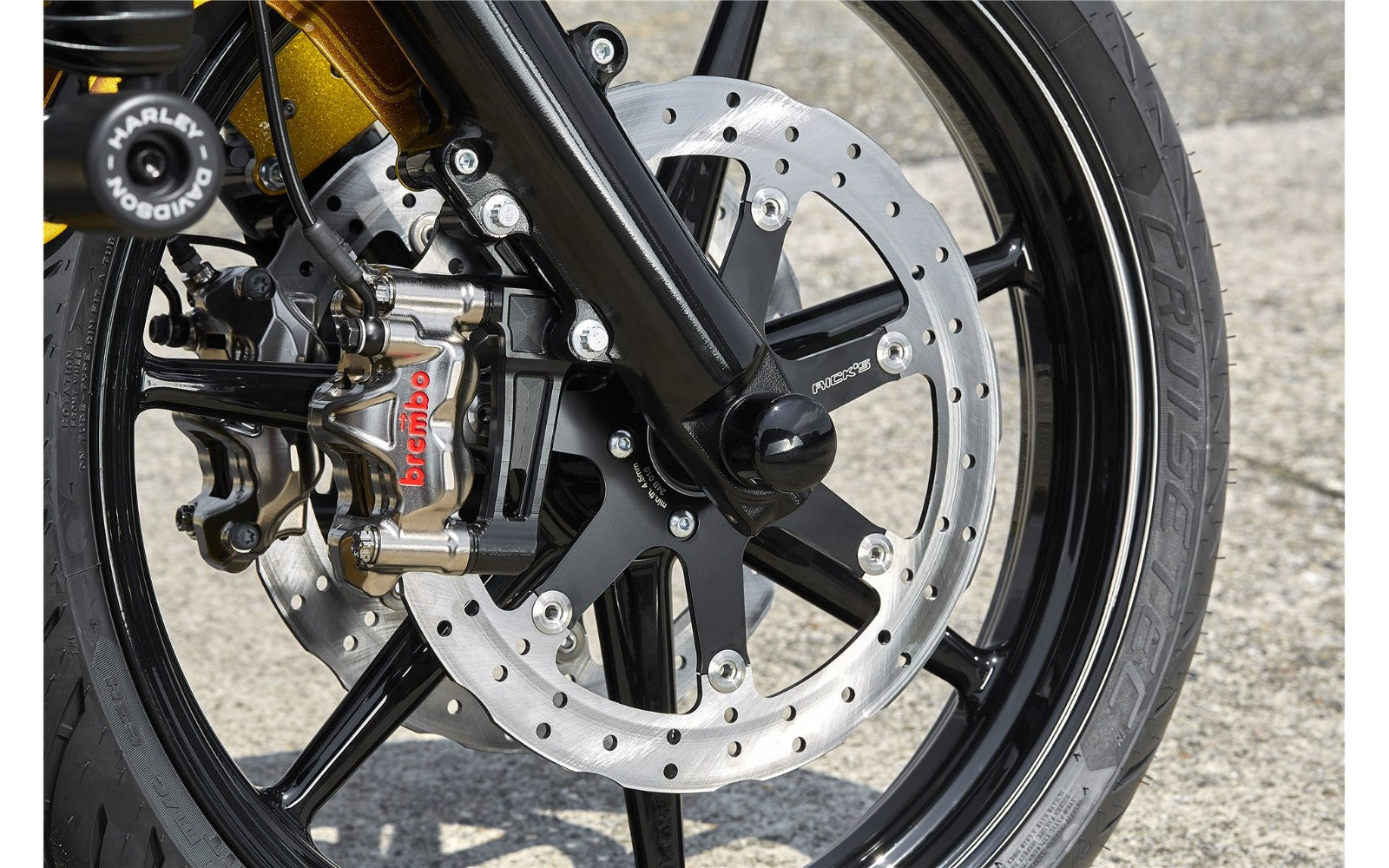 Rick's Clubstyle Front Brake Radial Caliper Adapters Set 300mm/292mm - 07-up