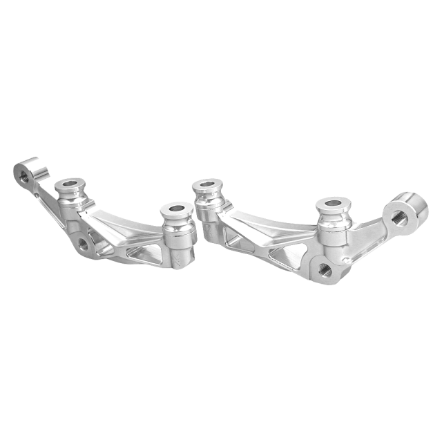 Raceworks 100mm Front Axial to Radial Caliper Mounts/Pair Raw