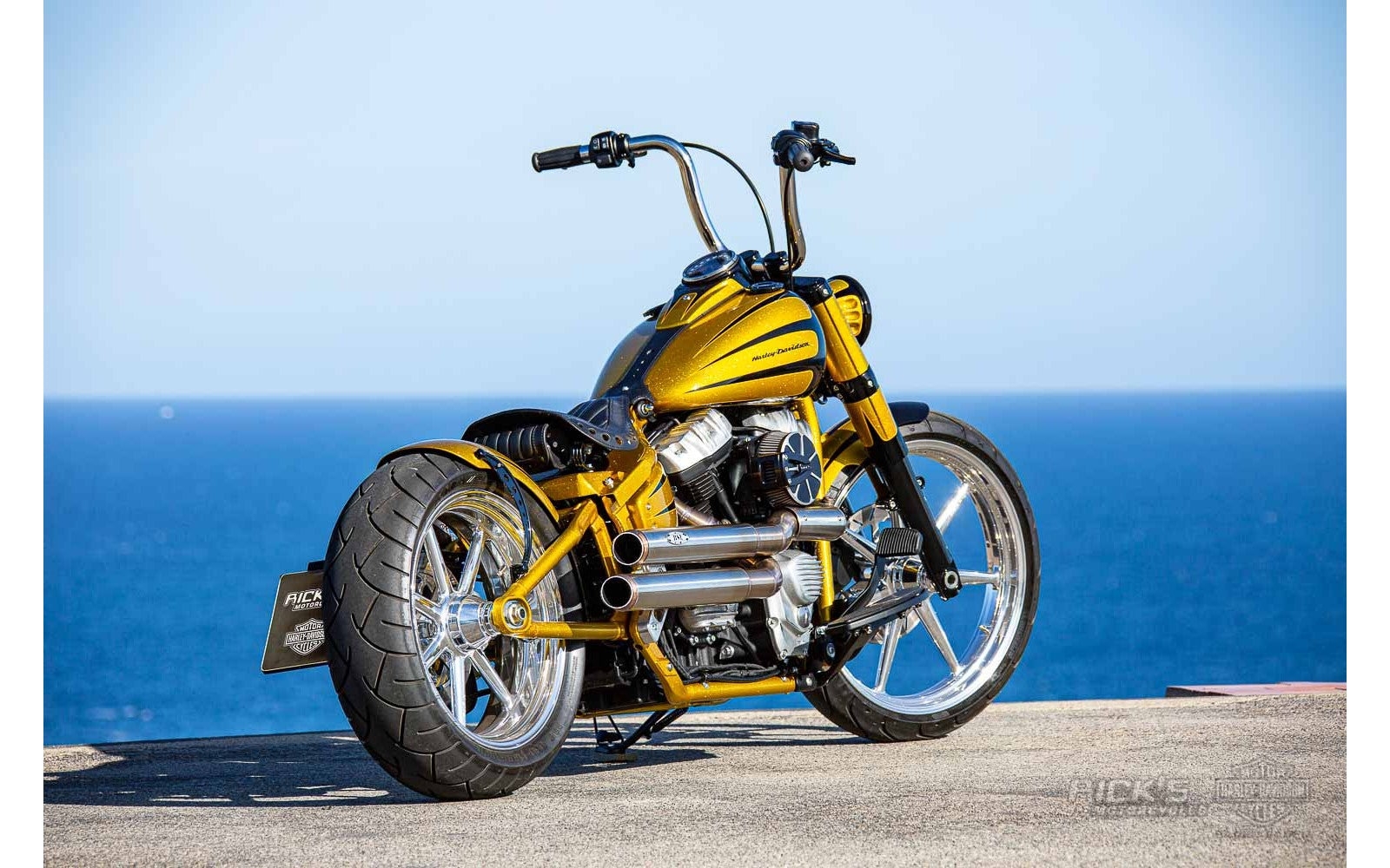 Rick's Steel Rear Fender "Bobber" 150 Tire - Softail Narrow 18-up