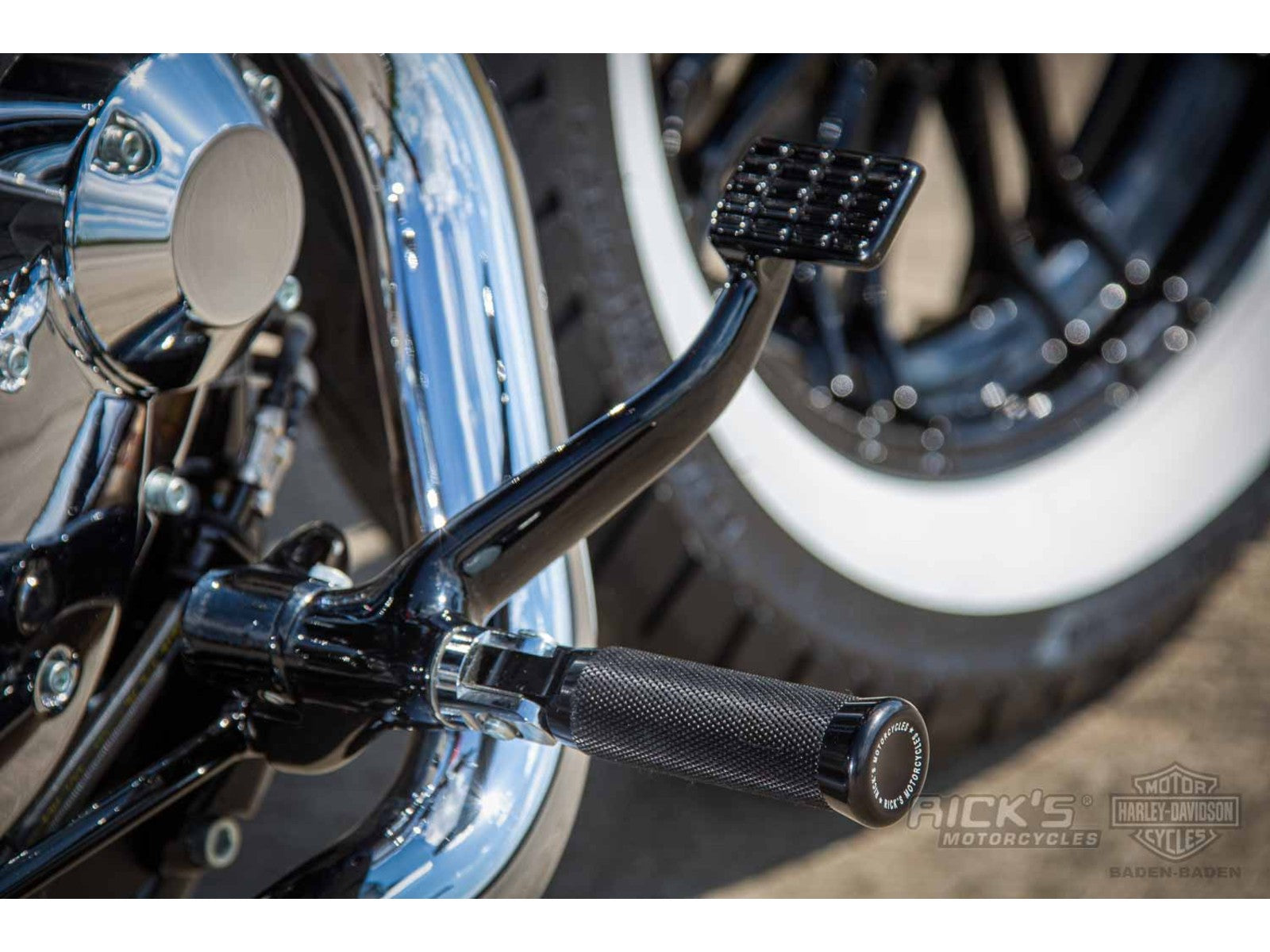 Rick's Footpegs Knurled Black - Sportster 48 / 72