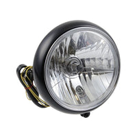 Cult-Werk 7" headlight, black with clear glass Sportster