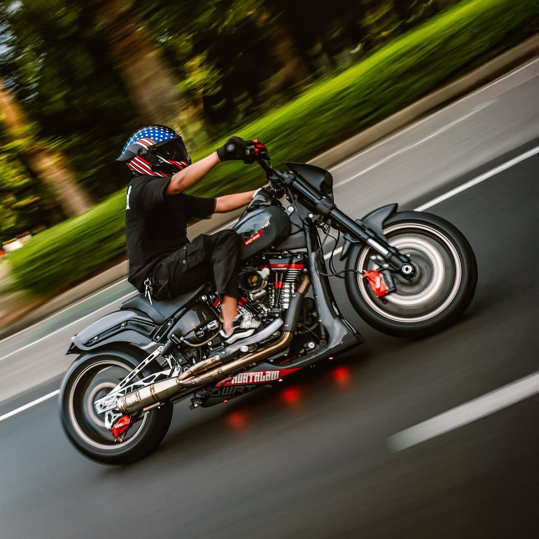 Raceworks Billet V1 Long Swingarm +3in (Softail 2018+)