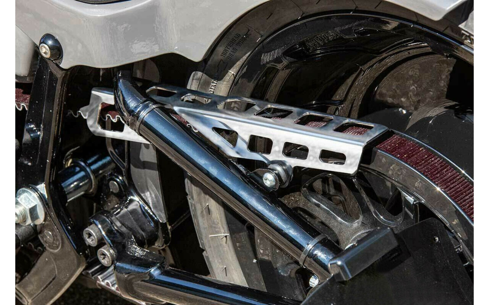 Rick's Belt Guard Polished Square Cut - Softail 18-up