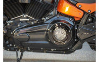 Rick's Derby Cover "Bullauge" Gloss Black With Logo - Softail 19-up