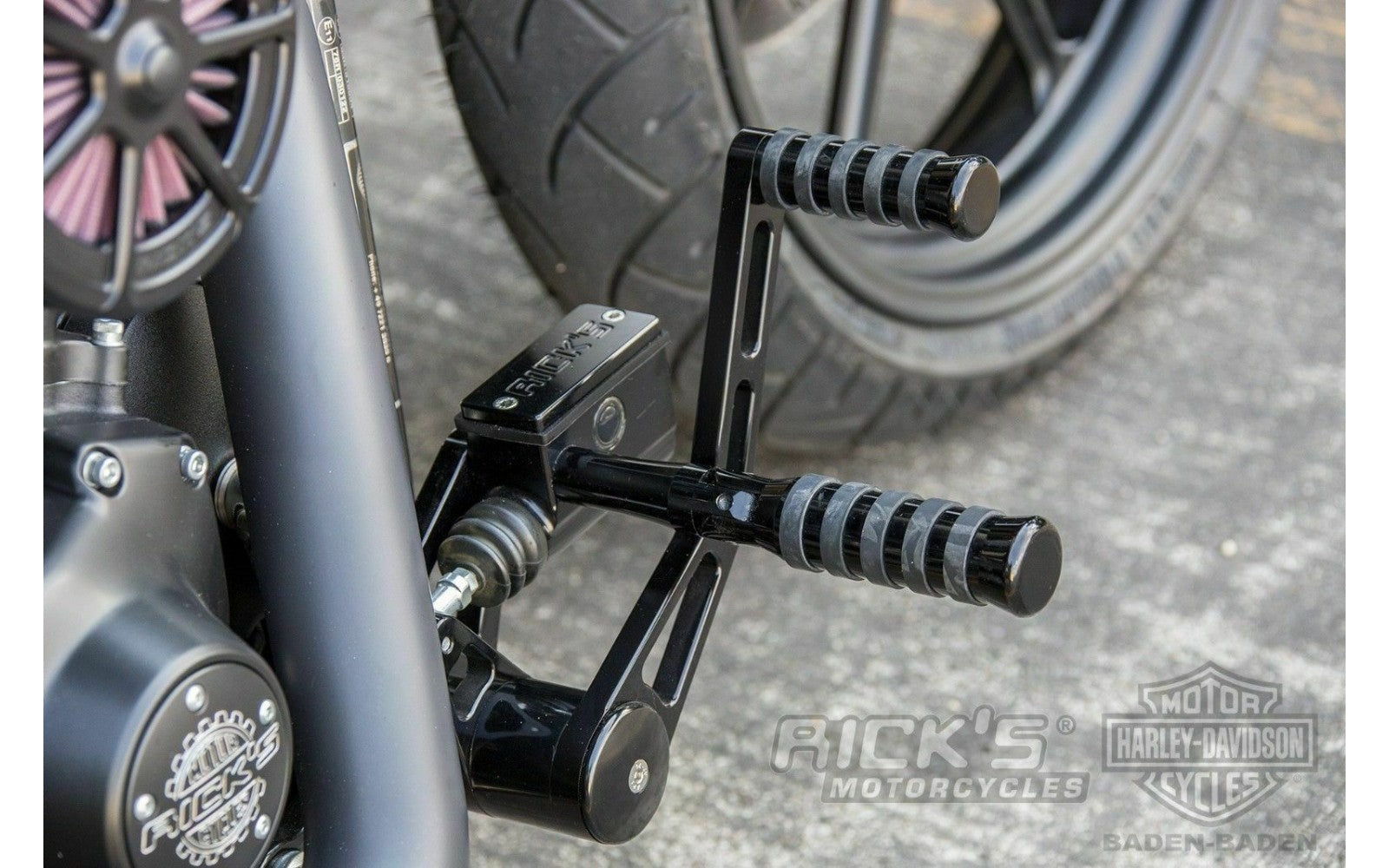 Rick's Forward Controls "O-ring" +4in Black - Softail 07-17