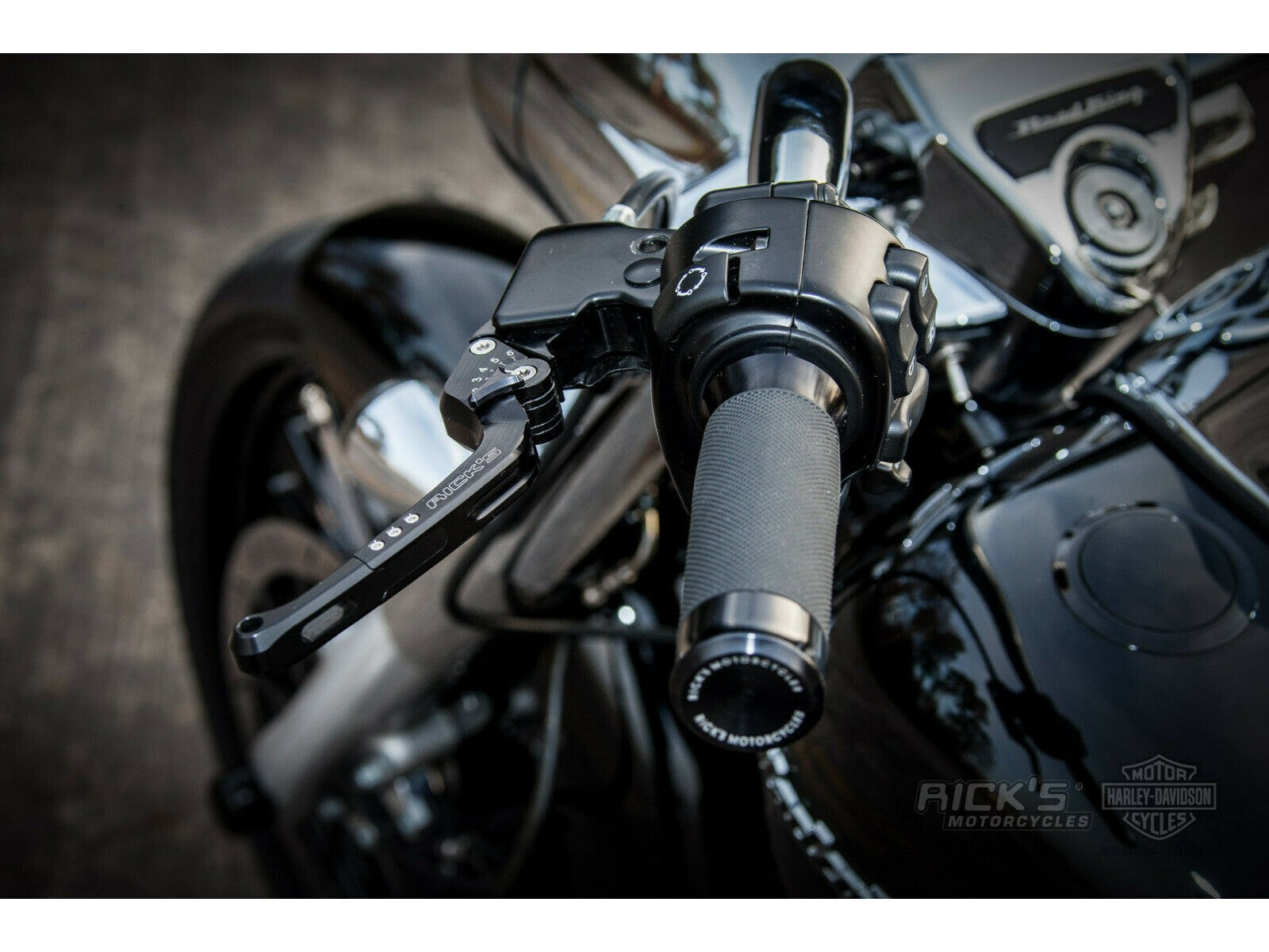 Rick's Adjustable Levers Set "Good Guys" Silver - Touring 24-up