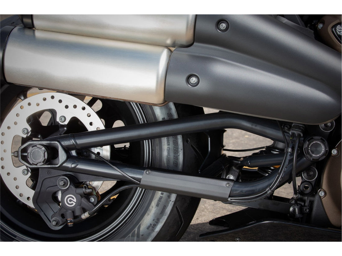 Rick's Swingarm Cable Protection Matte Black - Sportster S 21-up