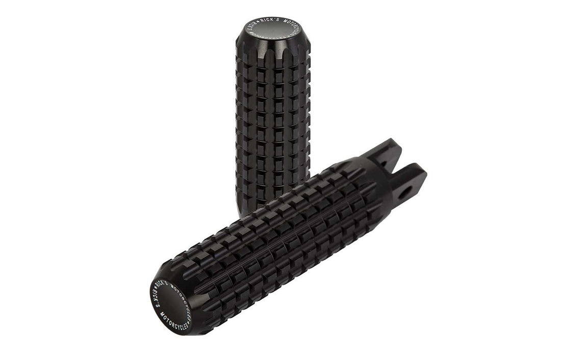 Rick's Passenger Pegs "AK4.7" Black - Softail 18-up