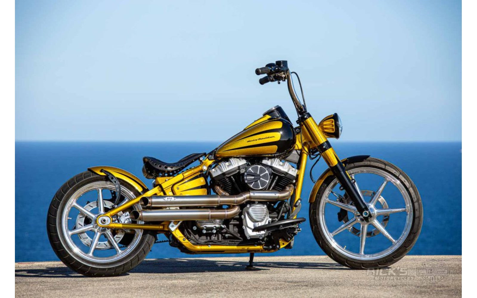 Rick's Steel Rear Fender "Bobber" 150 Tire - Softail Narrow 18-up