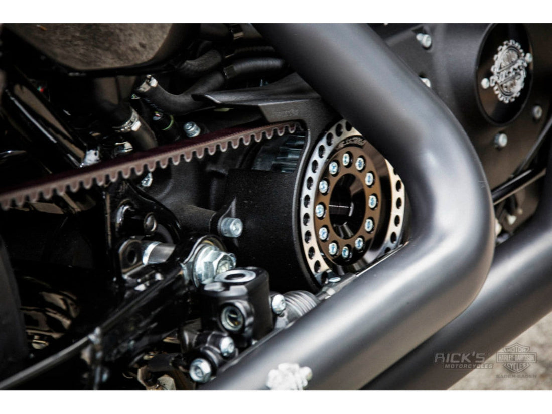 Rick's Offset Pulley Cover Aluminum - Sportster 09-up