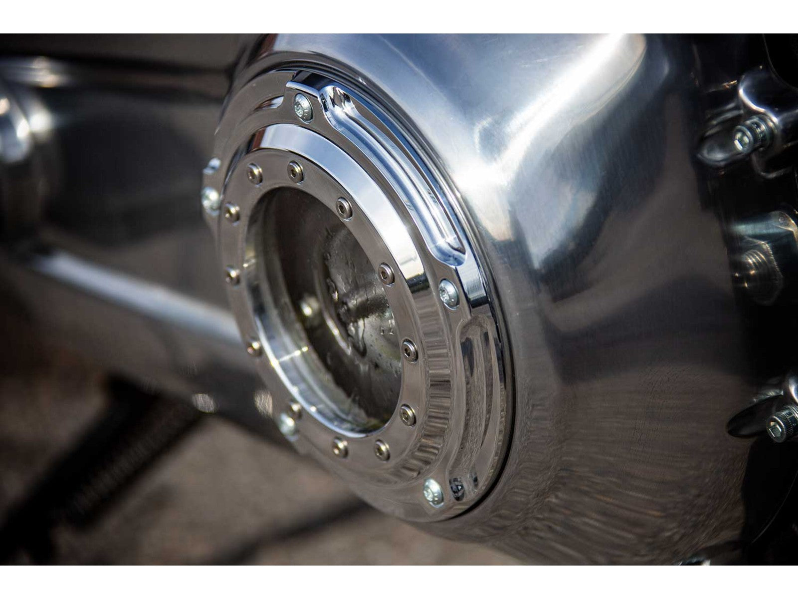 Rick's Derby Cover "Bullauge" Polished - Softail 19-up